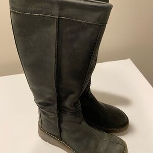 Women's Black Leather Dr. Martens Boots